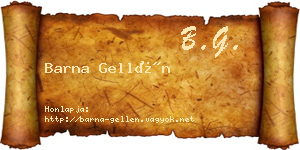 Barna Gellén névjegykártya